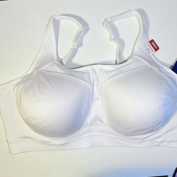 Champion Womens Motion Control Script Logo Underwire Sports Bra White 44DDD NWT - Picture 2 of 11
